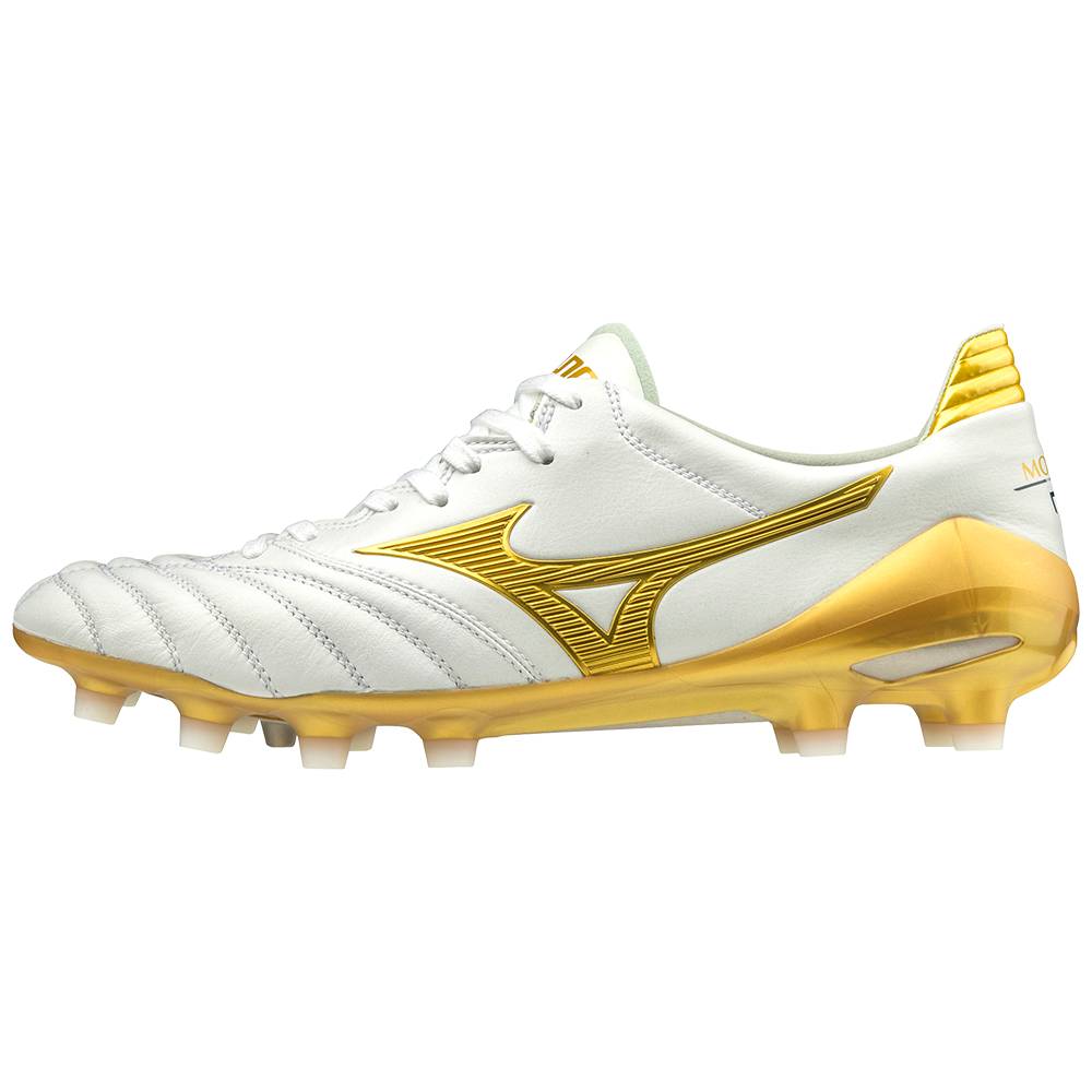 Womens Mizuno Morelia Neo II Made in Japan Soccer Cleats White/Gold Philippines (BOQISY682)